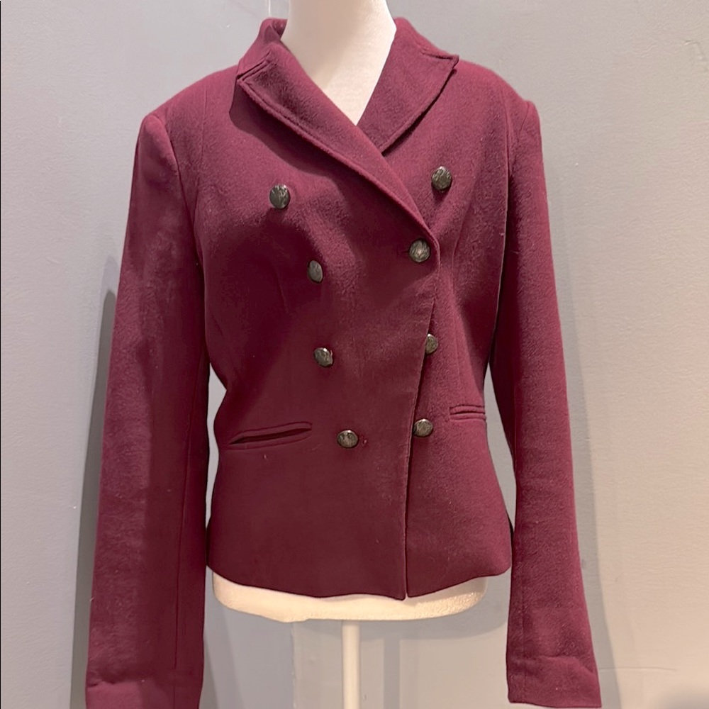 Banana Republic Purple Blazer Tailored Wool Classic